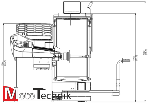 Wyważarka HOFMANN Geodyna ® 7750 P geoTOUCH winda