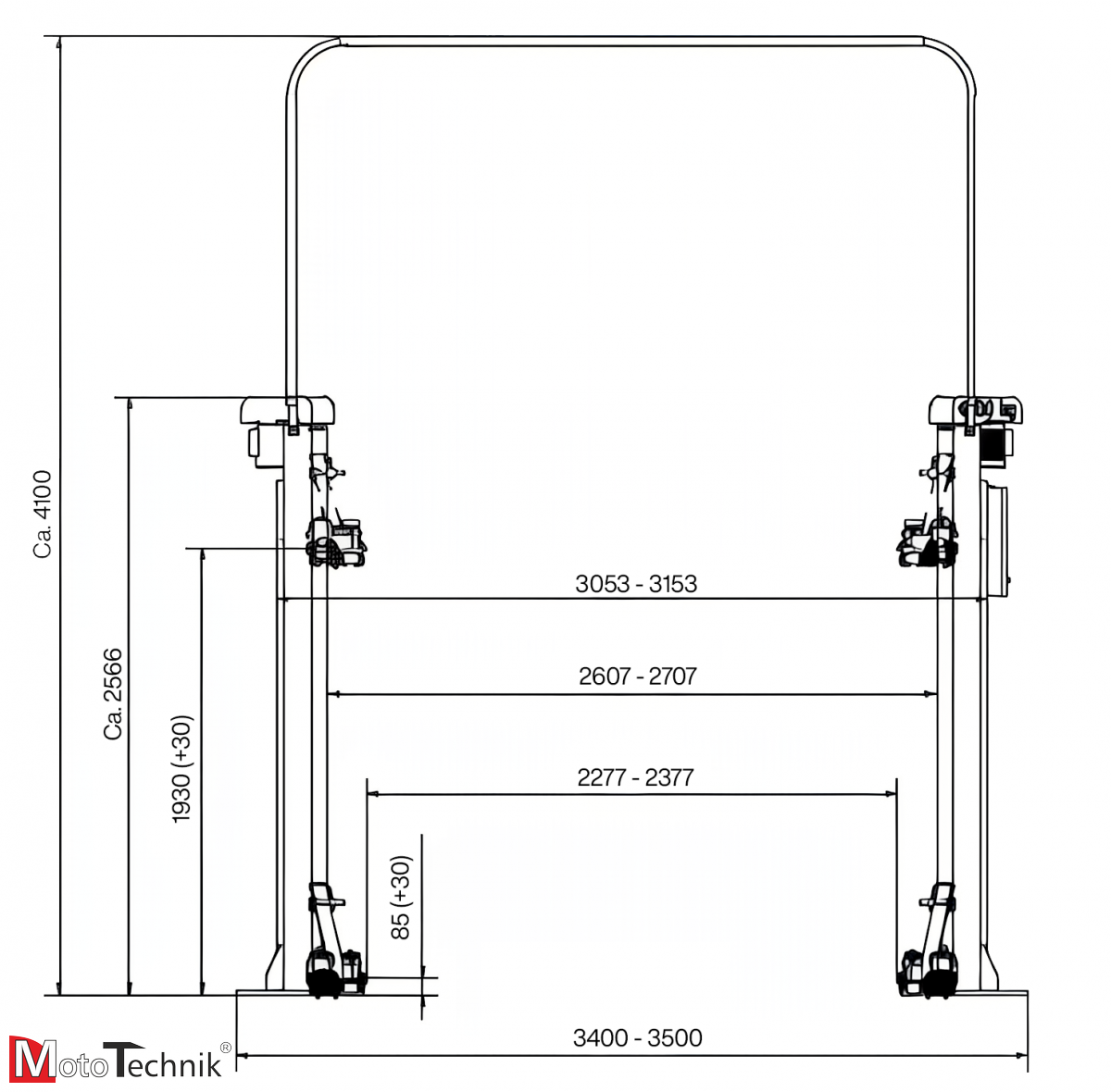Podnośnik śrubowy 2-kolumnowy HOFMANN Duolift ® MTF 4000C - new model