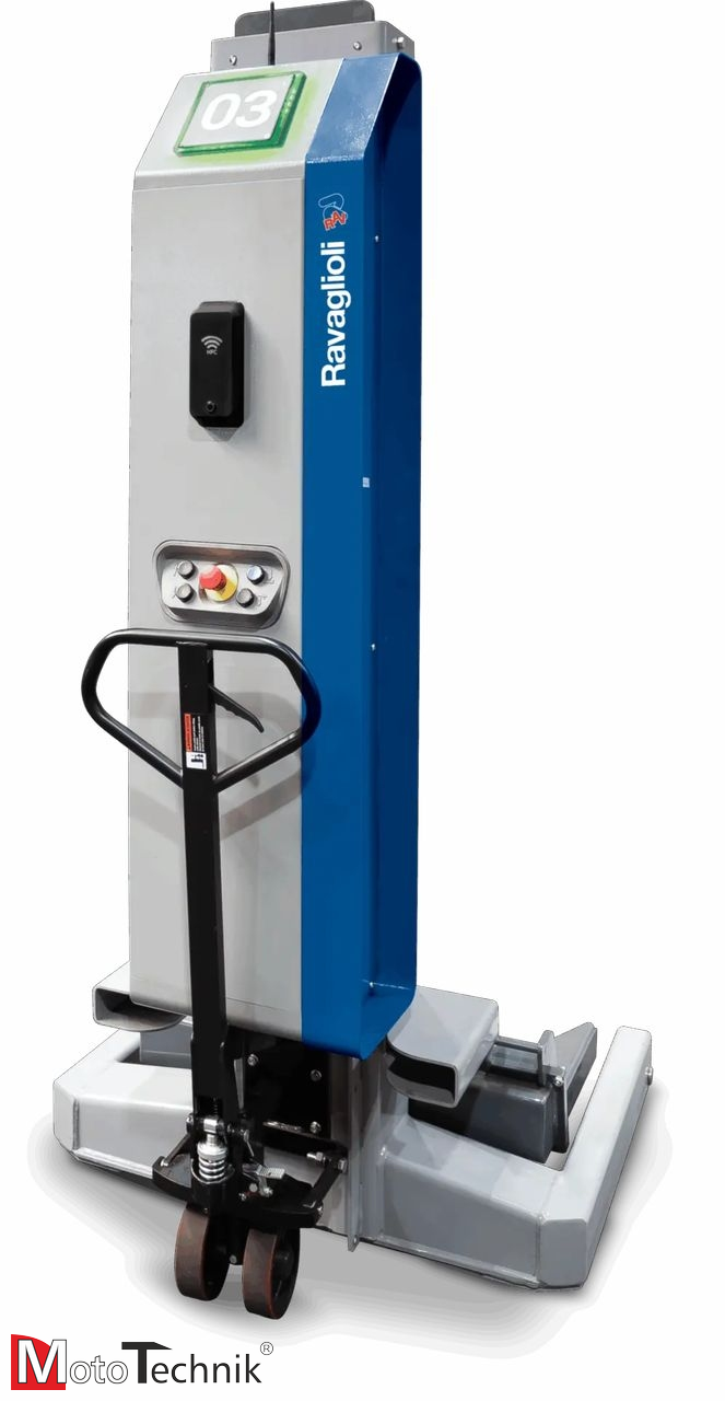 Kolumny mobilne RAVAGLIOLI Alpha Seria 4-7.5 - zestaw 4 kolumn elektrohydraulicznych mobilnych (do wewnątrz)