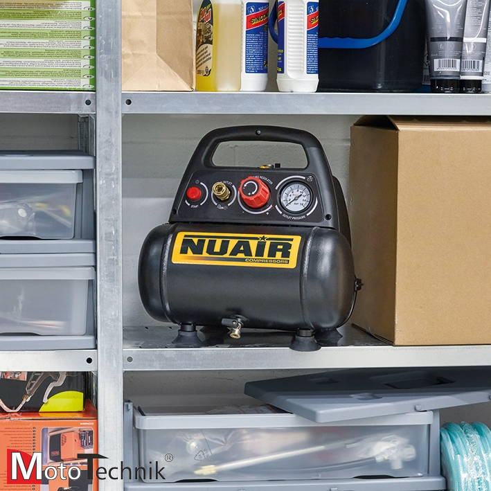 NUAIR New VENTO Kompresor tłokowy bezolejowy 6L (1,1 kW)